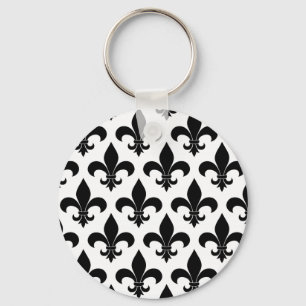 French Fleur de lis Pattern  Key Ring