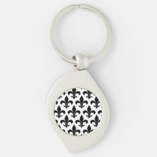 French Fleur de lis Pattern  Key Ring