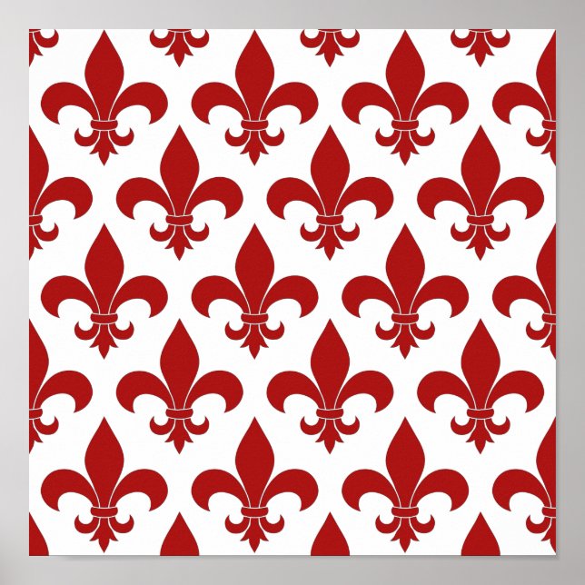 French fleur de lis pattern Parisian Poster (Front)