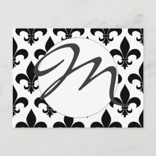 French Fleur de lis Pattern Postcard