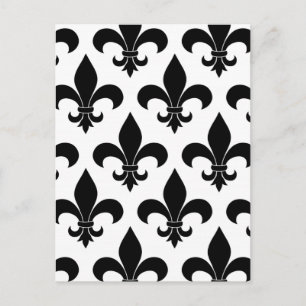 French Fleur de lis Pattern  Postcard