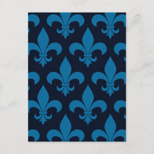 French Fleur de lis Pattern Postcard