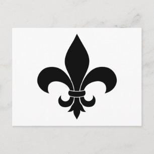 French Fleur de lis Pattern Postcard
