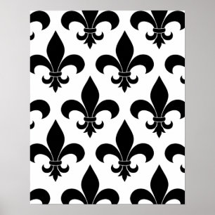 French Fleur de lis Pattern Poster