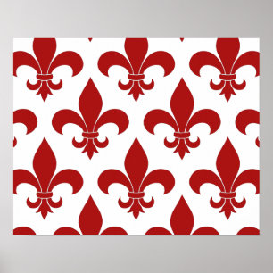 French Fleur de lis Pattern Poster
