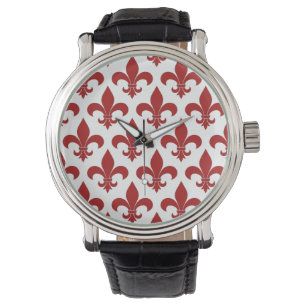 French Fleur de lis Pattern  Watch