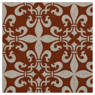 French Fleur de Lys Pattern Customisable Colour Fabric