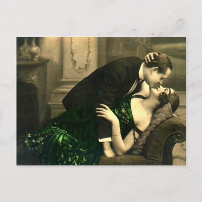 French Flirt - Romantic Vintage Postcard (Front)