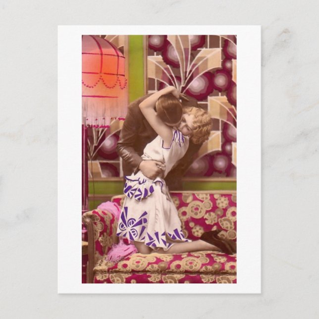 French Flirt - Romantic Vintage Postcard (Front)