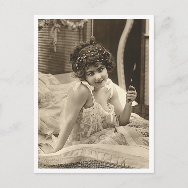 French Flirt  - Vintage Pinup Postcard (Front)