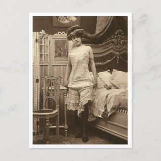 French Flirt  - Vintage Pinup Postcard