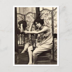 French Flirt - Vintage Pinup Postcard