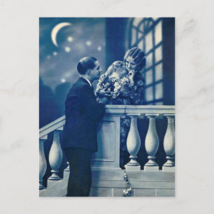 French Flirt - Vintage Romantic Postcard
