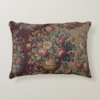French Floral Antique Louis XV Style Decorative Cushion