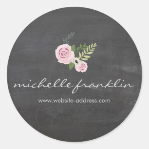 FRENCH FLORAL BOUQUET on CHALKBOARD Sticker