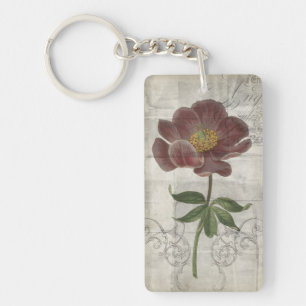 French Floral I Key Ring