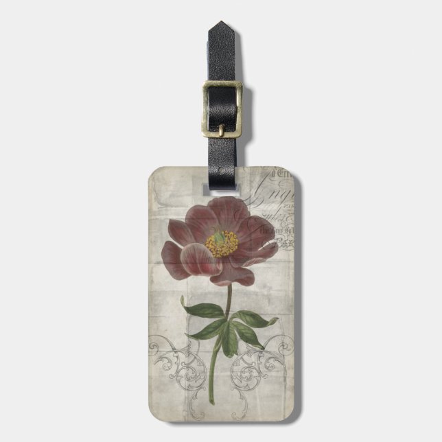 French Floral I Luggage Tag (Front Vertical)