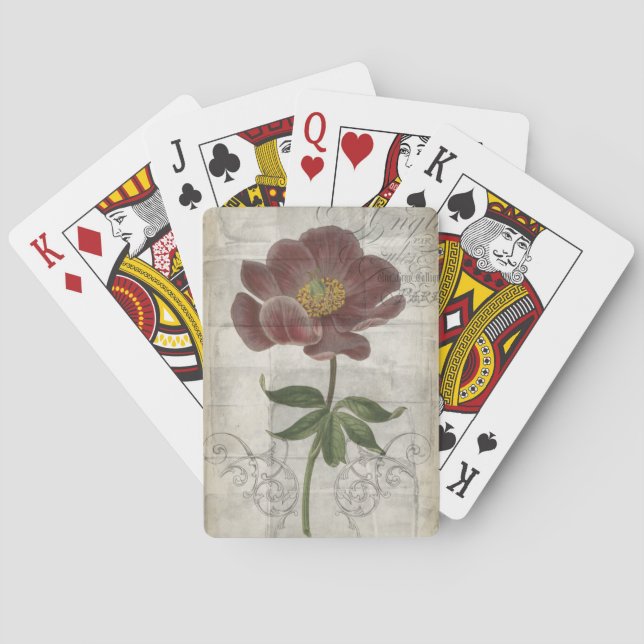 French Floral I Playing Cards (Back)