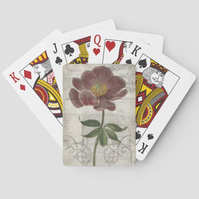 French Floral I Playing Cards (Back)