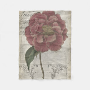 French Floral III Fleece Blanket