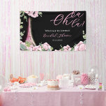 French Floral Oh la la Bridal Shower Banner<br><div class="desc">Set the scene for a romantic celebration with this Parisian Chic “Oh La La” banner,  featuring blush pink watercolor flowers and a delicate Eiffel Tower illustration. Perfect for bridal showers,  bachelorettes,  or birthday soirées,  this banner adds a whimsical touch of French flair and elegance to your décor.</div>