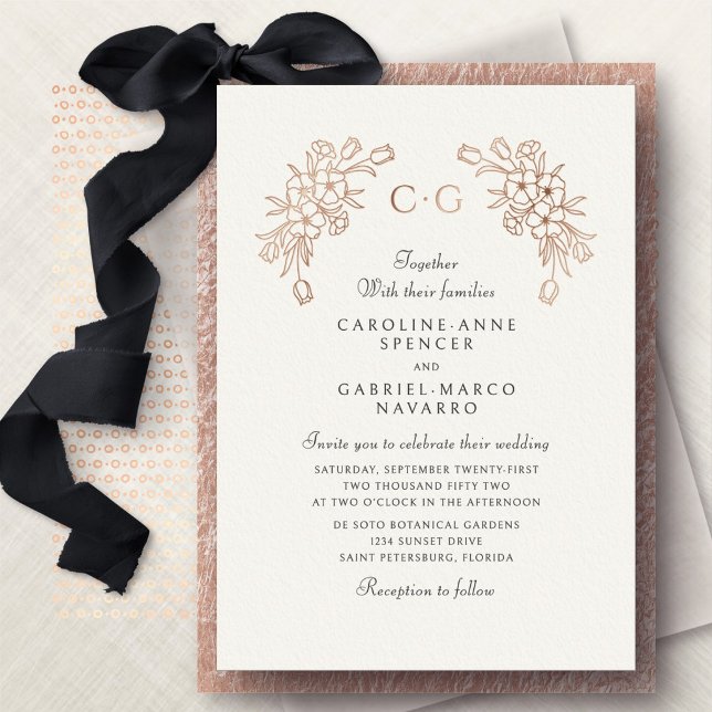 French Floral Tulips Monogram Wedding (Creator Uploaded)