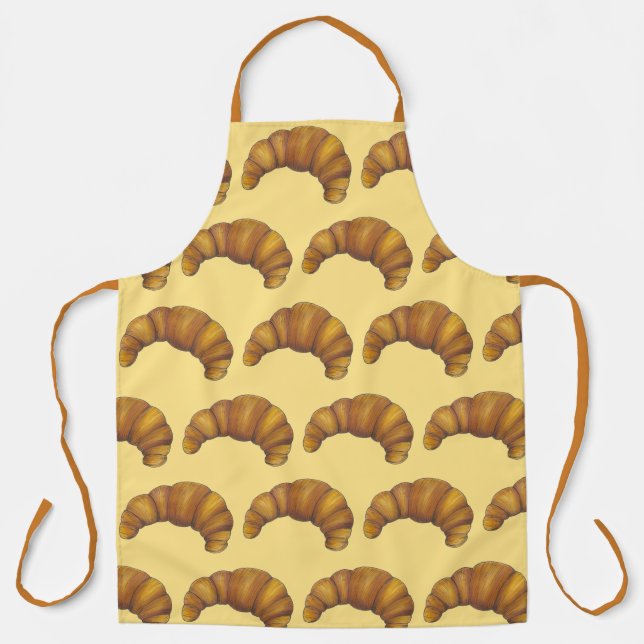 French Food Croissant Pastry Chef Bakery Apron (Front)