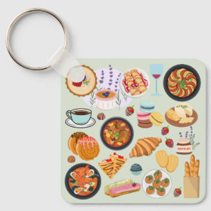 French Food Key Ring