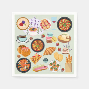 French Food Napkin