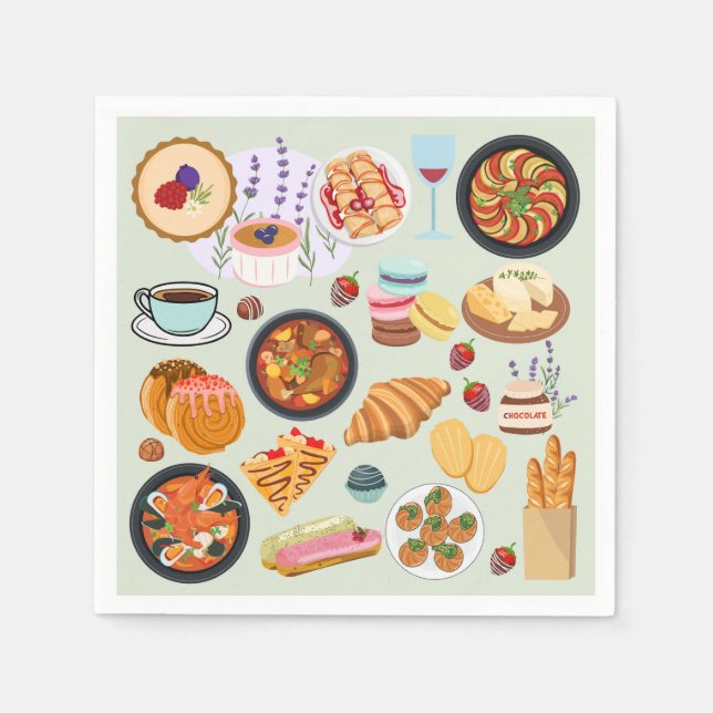 French Food Napkin (Front)