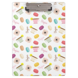 French Food Pattern Clipboard