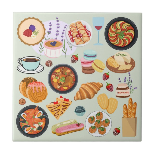 French Food Tile (Front)