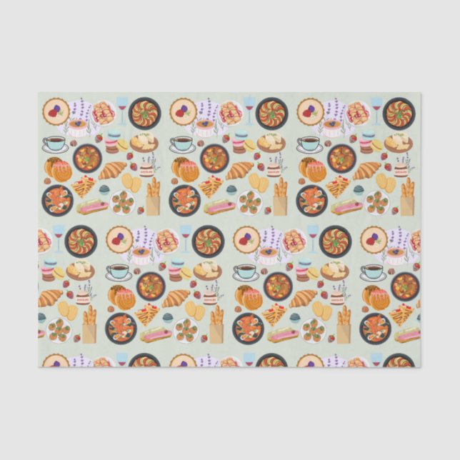 French Food Tissue Paper (Front)