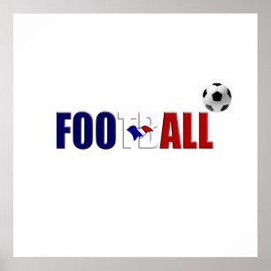 French Football flag colors logo gifts Poster