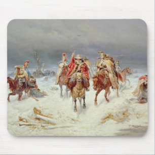 French Forces Crossing the River Berezina Mouse Mat