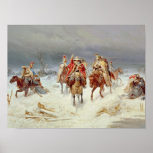 French Forces Crossing the River Berezina Poster