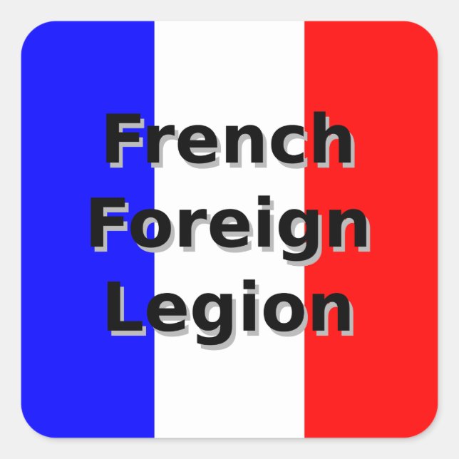 French Foreign Legion Square Sticker (Front)