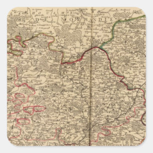 French forests square sticker