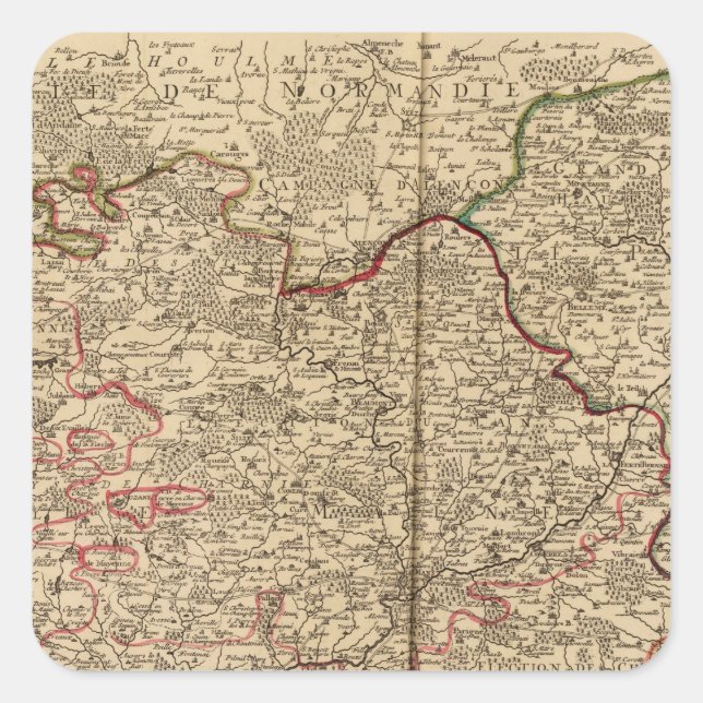 French forests square sticker (Front)