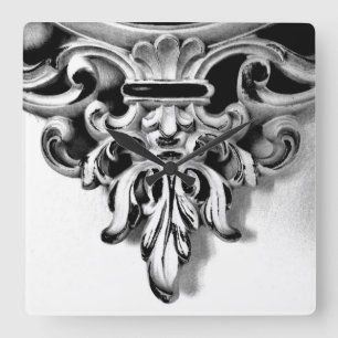 French Frame Square Wall Clock