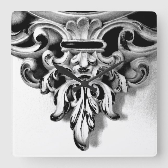 French Frame Square Wall Clock (Front)