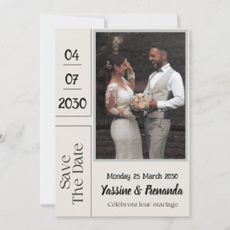 French Français Invitation Card Marriage