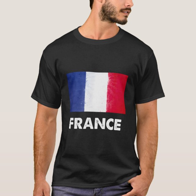 French France Flag T-Shirt (Front)