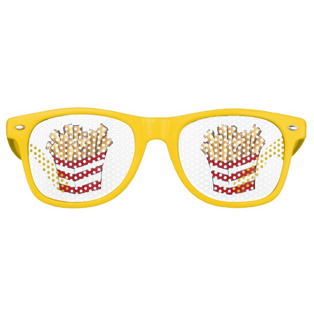 French Fried Potatoes Chips Fries Fry Fast Food Retro Sunglasses (Front)