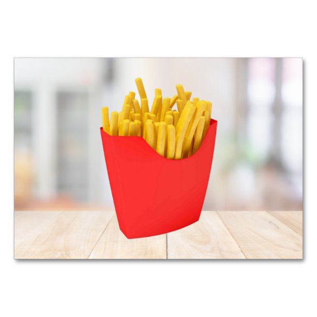 French Fries ABA Labelling Flashcard | Picture Car Table Number (Front)
