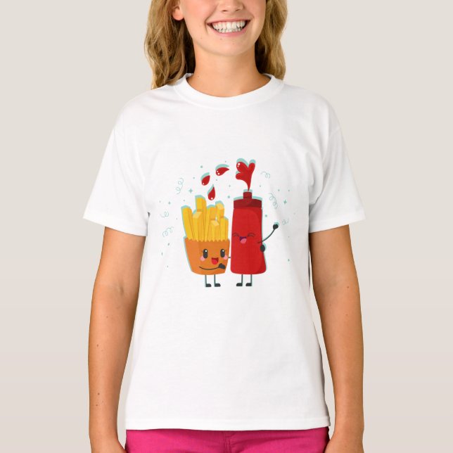 French Fries and Ketchup Best Friend T-Shirt (Front)