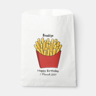 French fries cartoon illustration favour bags