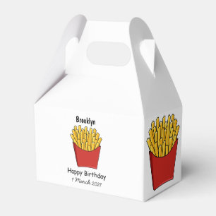 French fries cartoon illustration favour box