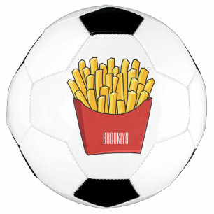 French fries cartoon illustration football