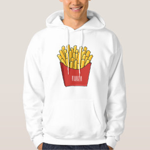 French fries cartoon illustration hoodie